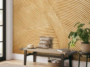 Hot Rotan muur fotobehang Gang | Oppervlakten