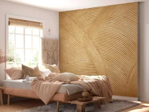 Hot Rotan muur fotobehang Gang | Oppervlakten
