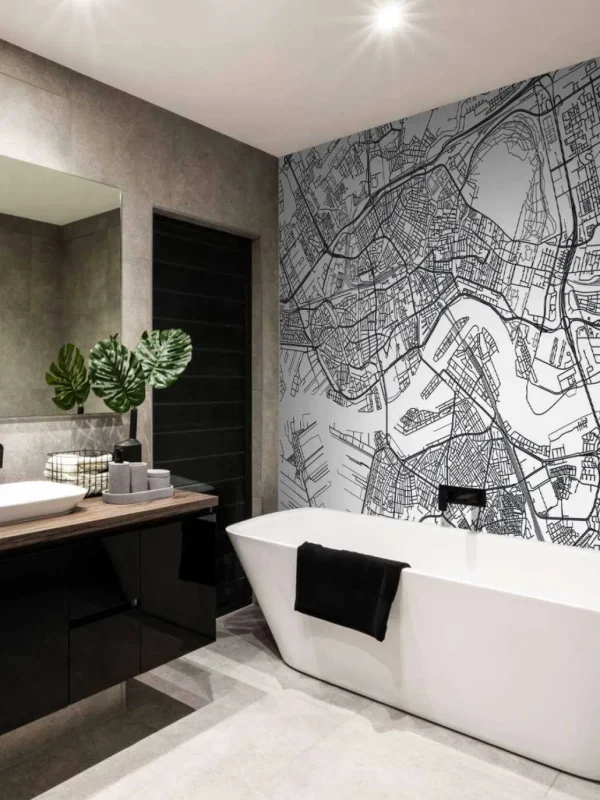 Clearance Rotterdam vector plattegrond fotobehang Architectuur
