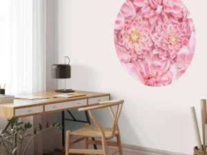 Clearance Roze bloemen met een gele kern fotobehang Tienerkamer | Bloemen