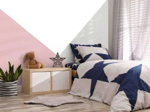 Online Roze en grijze driehoeken Kinderkamer