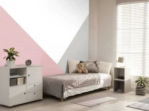 Online Roze en grijze driehoeken Kinderkamer