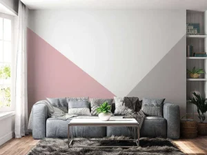 Online Roze en grijze driehoeken Kinderkamer
