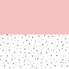 Clearance Roze en witte vlakken met zwarte stipjes Kinderkamer