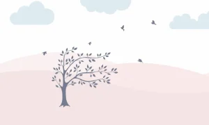 Clearance Roze heuvels met boom Kinderkamer