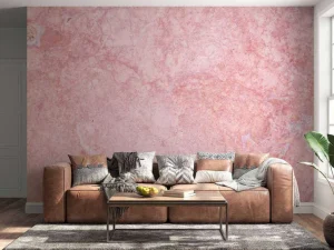 Sale Roze marmer fotobehang Tienerkamer | Slaapkamer