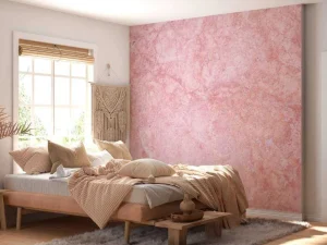 Sale Roze marmer fotobehang Tienerkamer | Slaapkamer