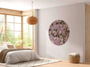 Outlet Roze rozen met een roze achtergrond fotobehang Tienerkamer | Bloemen