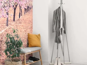 Hot Roze rozenbomen fotobehang Bloemen