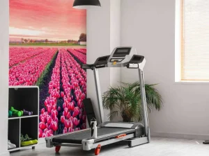 Discount Roze tulpenveld met dynamische kleuren fotobehang Steden | Architectuur