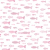 Clearance Roze visjes print fotobehang Kinderkamer | Babykamer
