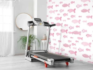 Clearance Roze visjes print fotobehang Kinderkamer | Babykamer