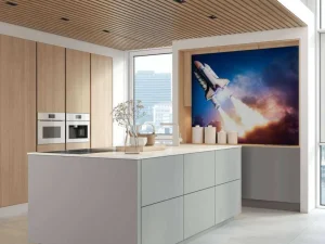 Online Ruimteschip stijgt op fotobehang Tienerkamer