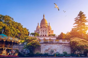 Online Sacre Coeur in Parijs fotobehang Architectuur