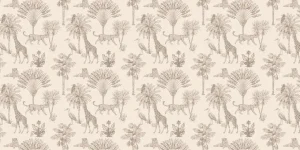 Clearance Safari jungle beige Kinderkamer | Dieren