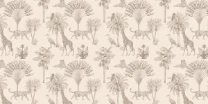 Clearance Safari jungle beige Kinderkamer | Dieren