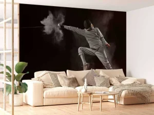 Best Schermer in actie fotobehang Tienerkamer | Sport