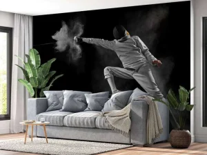 Best Schermer in actie fotobehang Tienerkamer | Sport