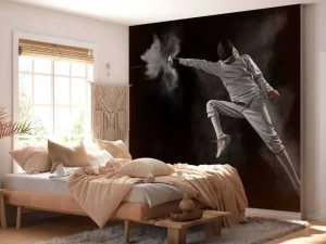 Best Schermer in actie fotobehang Tienerkamer | Sport