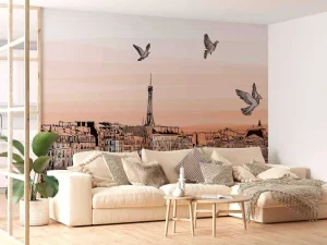 Discount Schets van Parijs fotobehang Tienerkamer | Kunst & Design