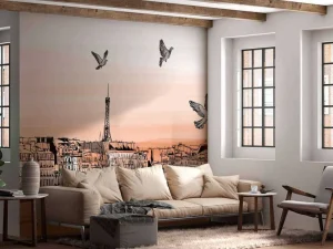 Discount Schets van Parijs fotobehang Tienerkamer | Kunst & Design