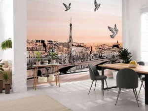 Discount Schets van Parijs fotobehang Tienerkamer | Kunst & Design