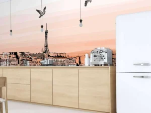 Discount Schets van Parijs fotobehang Tienerkamer | Kunst & Design