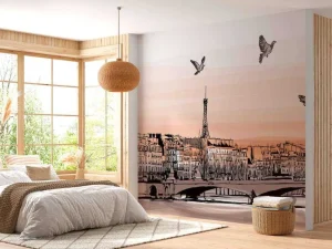 Discount Schets van Parijs fotobehang Tienerkamer | Kunst & Design