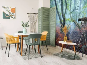 Sale Schuin groeiende bomen fotobehang Bloemen