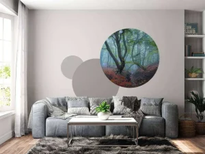 Sale Schuin groeiende bomen fotobehang Bloemen