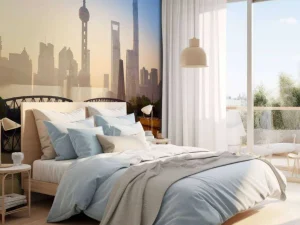 Sale Shanghai bij zonsopkomst fotobehang Architectuur