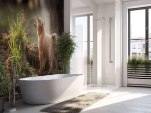 Best Shiba Inu in het bos fotobehang Tienerkamer | Dieren