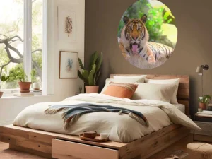 Best Siberische Tijger steekt tong uit fotobehang Dieren