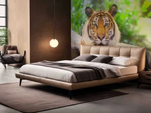 Best Siberische Tijger steekt tong uit fotobehang Dieren