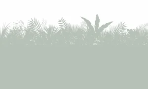 Clearance Silhouetten palmbladeren, lichtgroen Kinderkamer