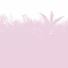Outlet Silhouetten palmbladeren, roze Kinderkamer