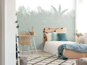 Clearance Silhouetten palmbladeren, lichtgroen Kinderkamer