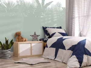 Clearance Silhouetten palmbladeren, lichtgroen Kinderkamer