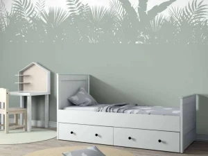 Clearance Silhouetten palmbladeren, lichtgroen Kinderkamer