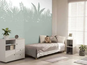 Clearance Silhouetten palmbladeren, lichtgroen Kinderkamer
