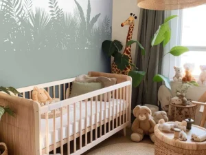 Clearance Silhouetten palmbladeren, lichtgroen Kinderkamer