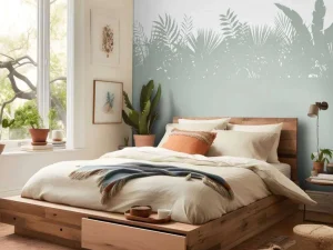 Clearance Silhouetten palmbladeren, lichtgroen Kinderkamer