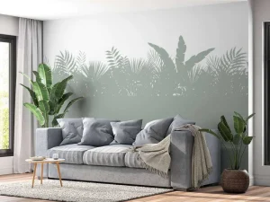 Clearance Silhouetten palmbladeren, lichtgroen Kinderkamer