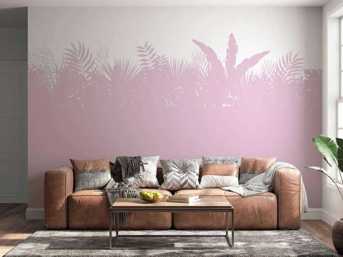 silhouetten_palmbladeren__9.webp Outlet Silhouetten palmbladeren, roze Kinderkamer