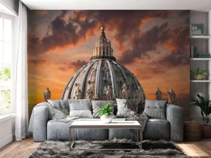 Discount Sint-Pieter bij zonsondergang fotobehang Architectuur