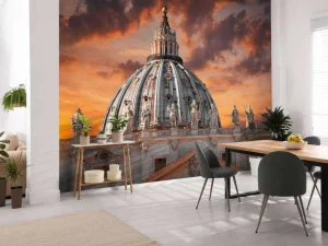 Discount Sint-Pieter bij zonsondergang fotobehang Architectuur