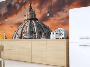 Discount Sint-Pieter bij zonsondergang fotobehang Architectuur