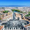 Online Sint-Pietersplein in de zomer fotobehang Architectuur