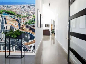 Online Sint-Pietersplein in de zomer fotobehang Architectuur