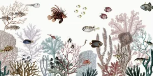 New Sir Edwards - Roaring Reef - White fotobehang Kinderkamer